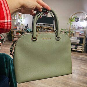 Michael Kors Army Green Top Handle Bag